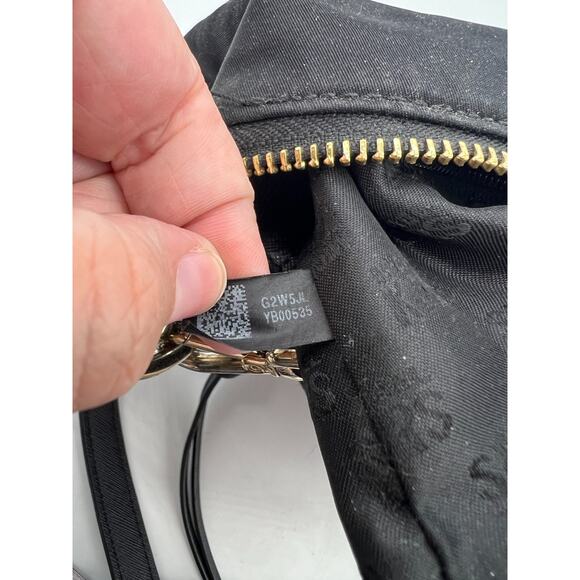 Michael Kors Black Nylon Purse Bag Tote Crossbody or Shoulder Gold Hardware - Picture 12 of 13